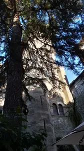 Le beffroy vu depuis la terrasse du restaurant tentation