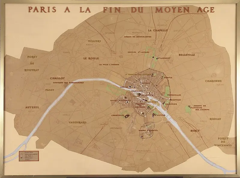 Plan de Paris au moyen-age