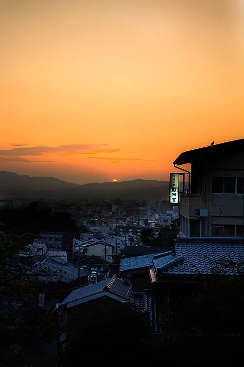 Couché de soleil près de Kyoto